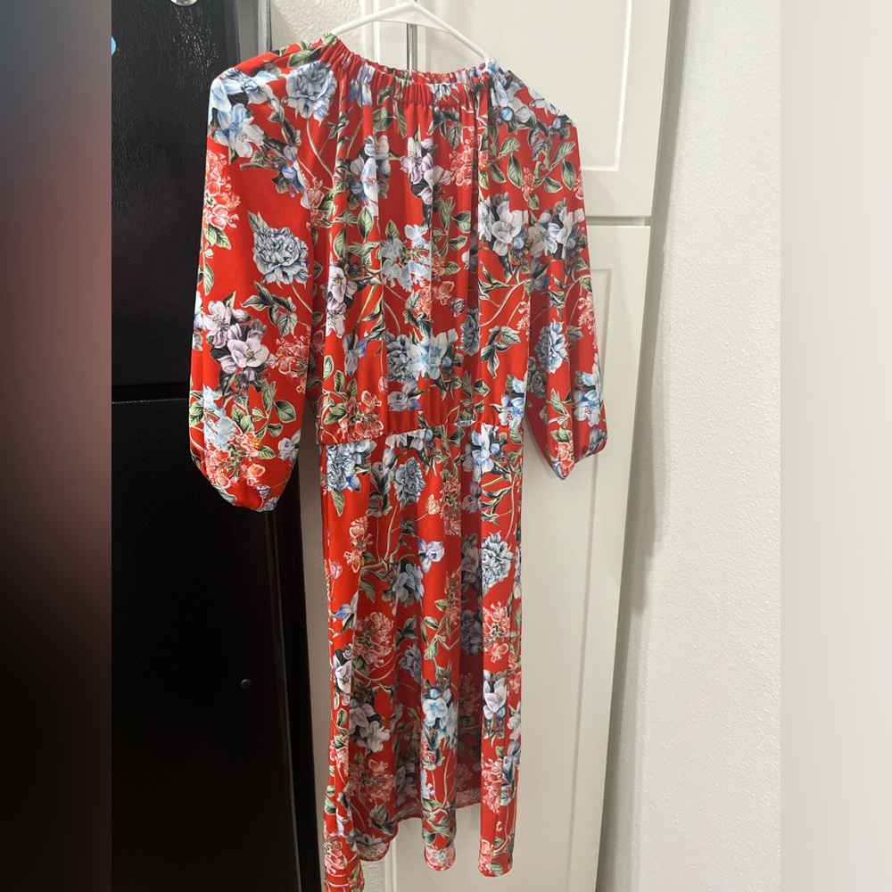H&M Floral midi dress 3/4 sleeve